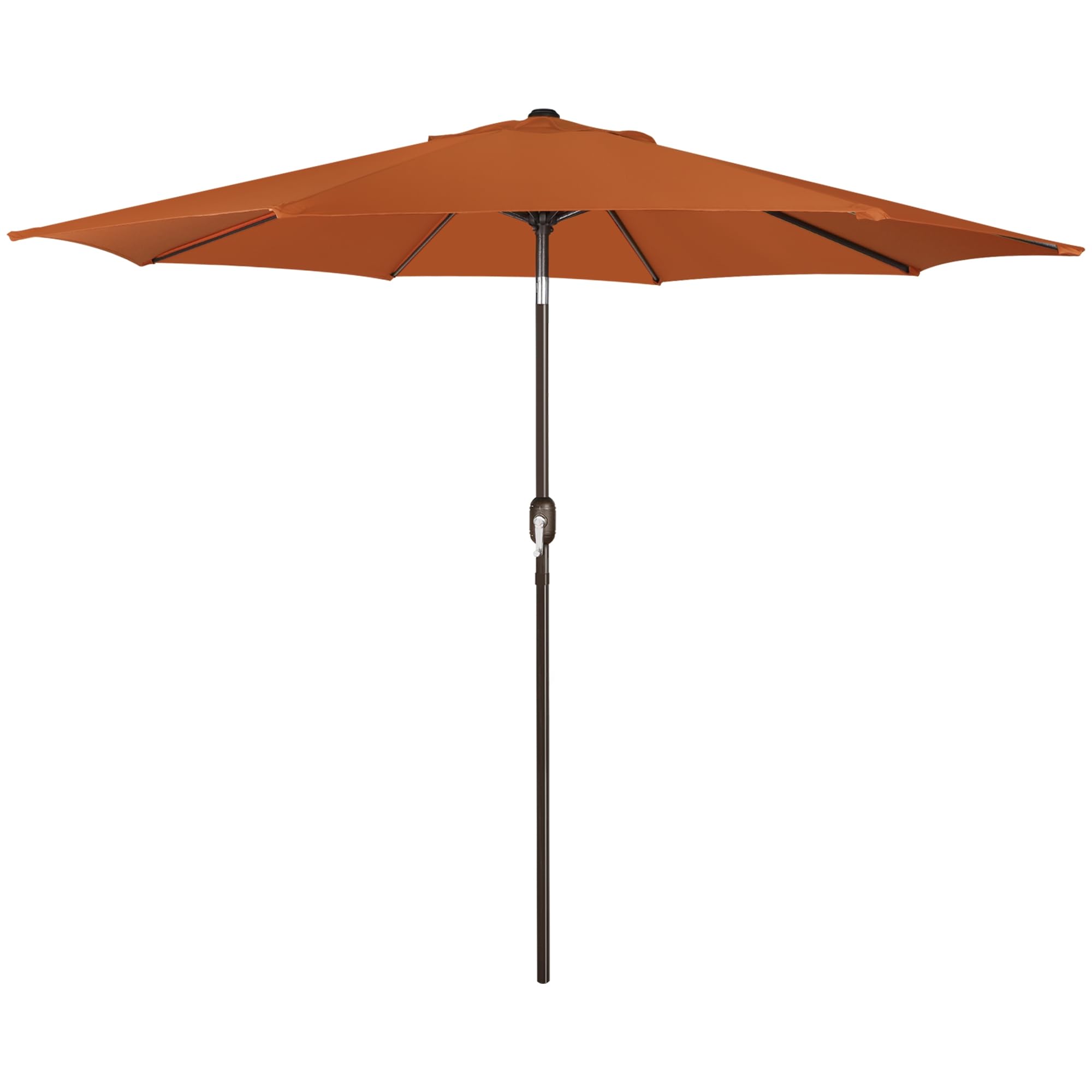 Blissun 9' Outdoor Patio Umbrella, Outdoor Table Umbrella, Yard Umbrella, Market Umbrella with 8 Sturdy Ribs, Push Button Tilt and Crank