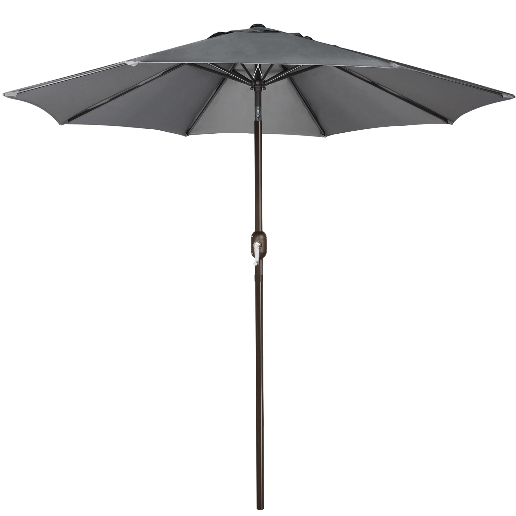 Blissun 9' Outdoor Patio Umbrella, Outdoor Table Umbrella, Yard Umbrella, Market Umbrella with 8 Sturdy Ribs, Push Button Tilt and Crank