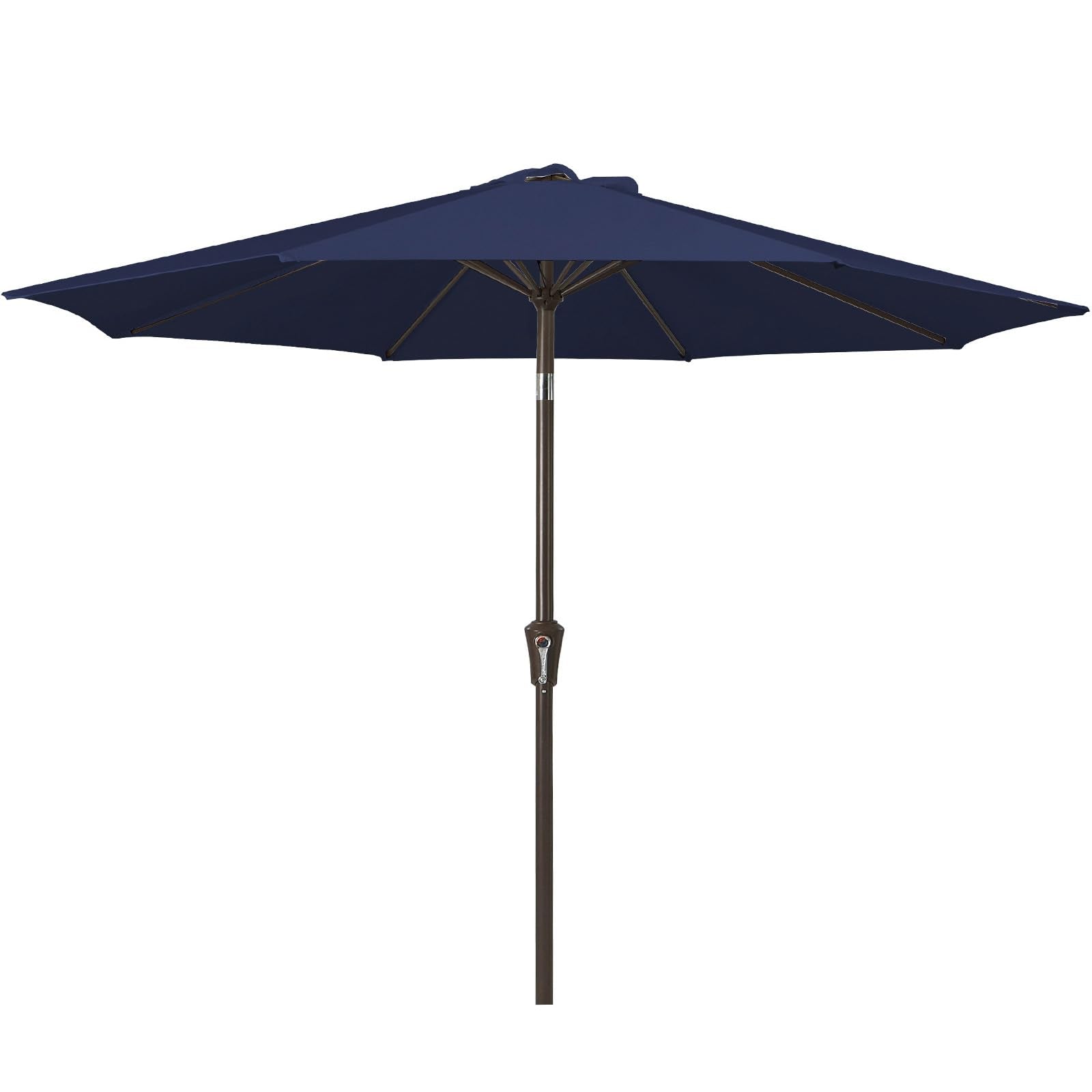 JEAREY 10FT Outdoor Patio Umbrella Outdoor Table Umbrella with Push Button Tilt and Crank, Market Umbrella 8 Sturdy Ribs UV Protection Waterproof for Pool, Garden (Navy)