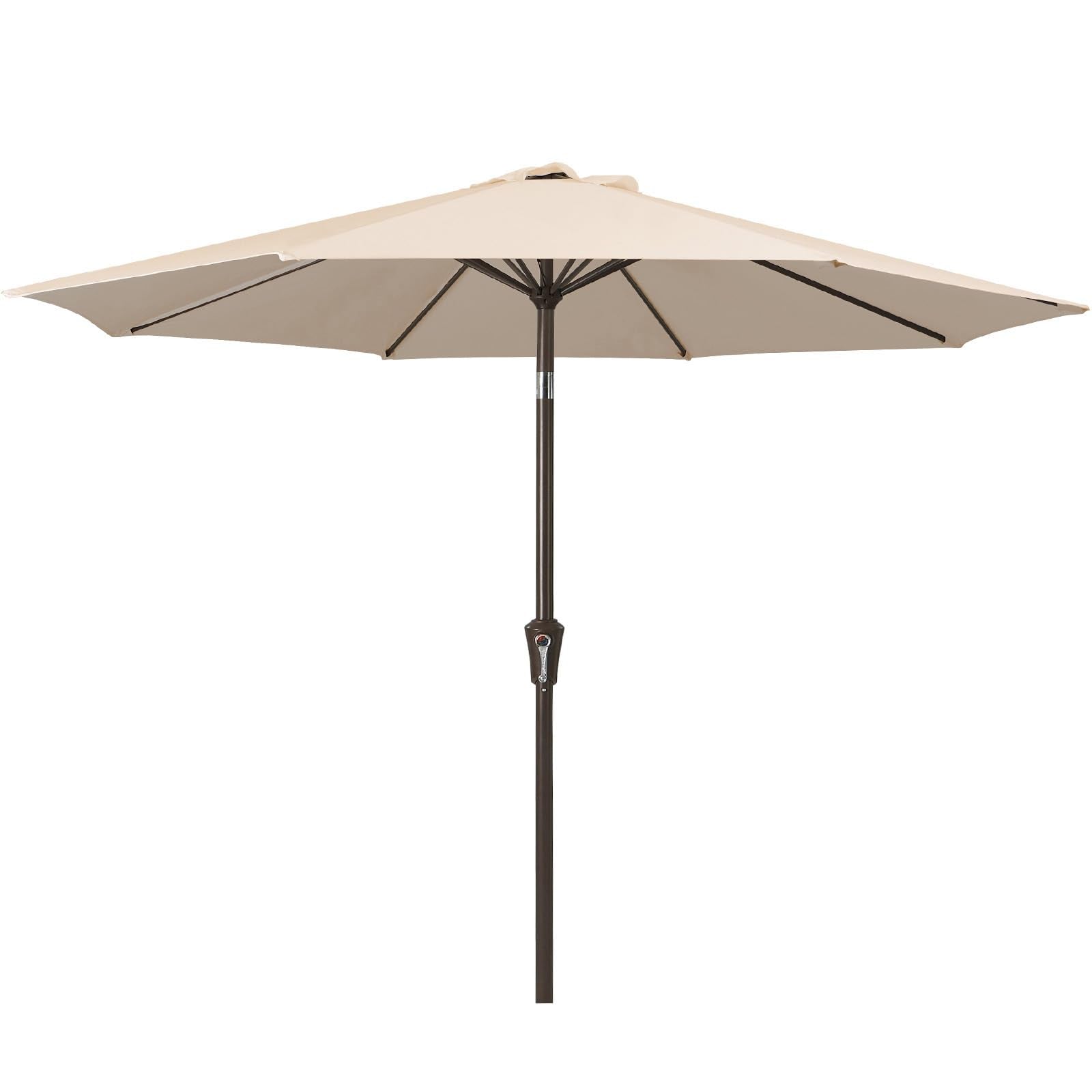 JEAREY 10FT Outdoor Patio Umbrella Outdoor Table Umbrella with Push Button Tilt and Crank, Market Umbrella 8 Sturdy Ribs UV Protection Waterproof for Pool, Garden (Navy)