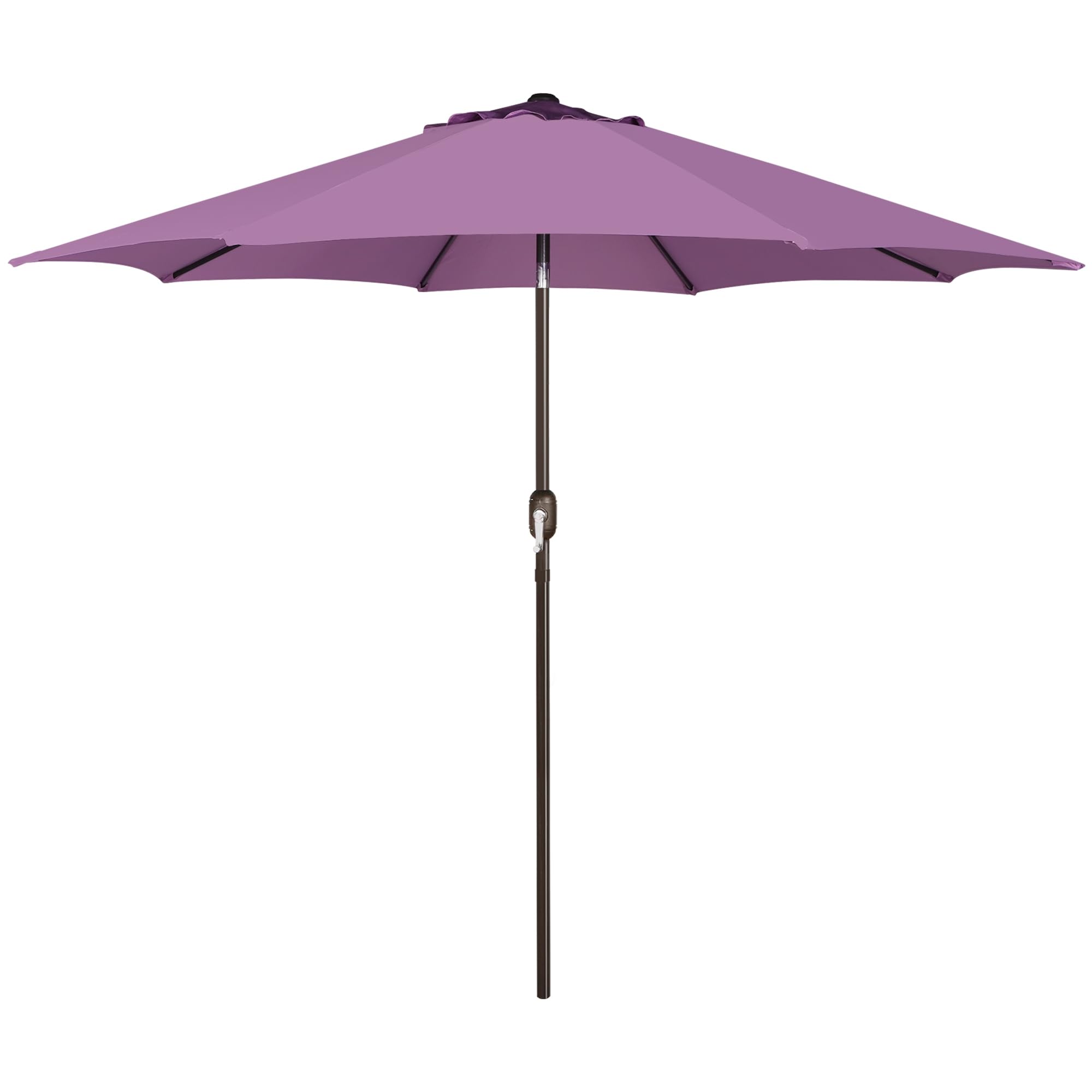 Blissun 9' Outdoor Patio Umbrella, Outdoor Table Umbrella, Yard Umbrella, Market Umbrella with 8 Sturdy Ribs, Push Button Tilt and Crank