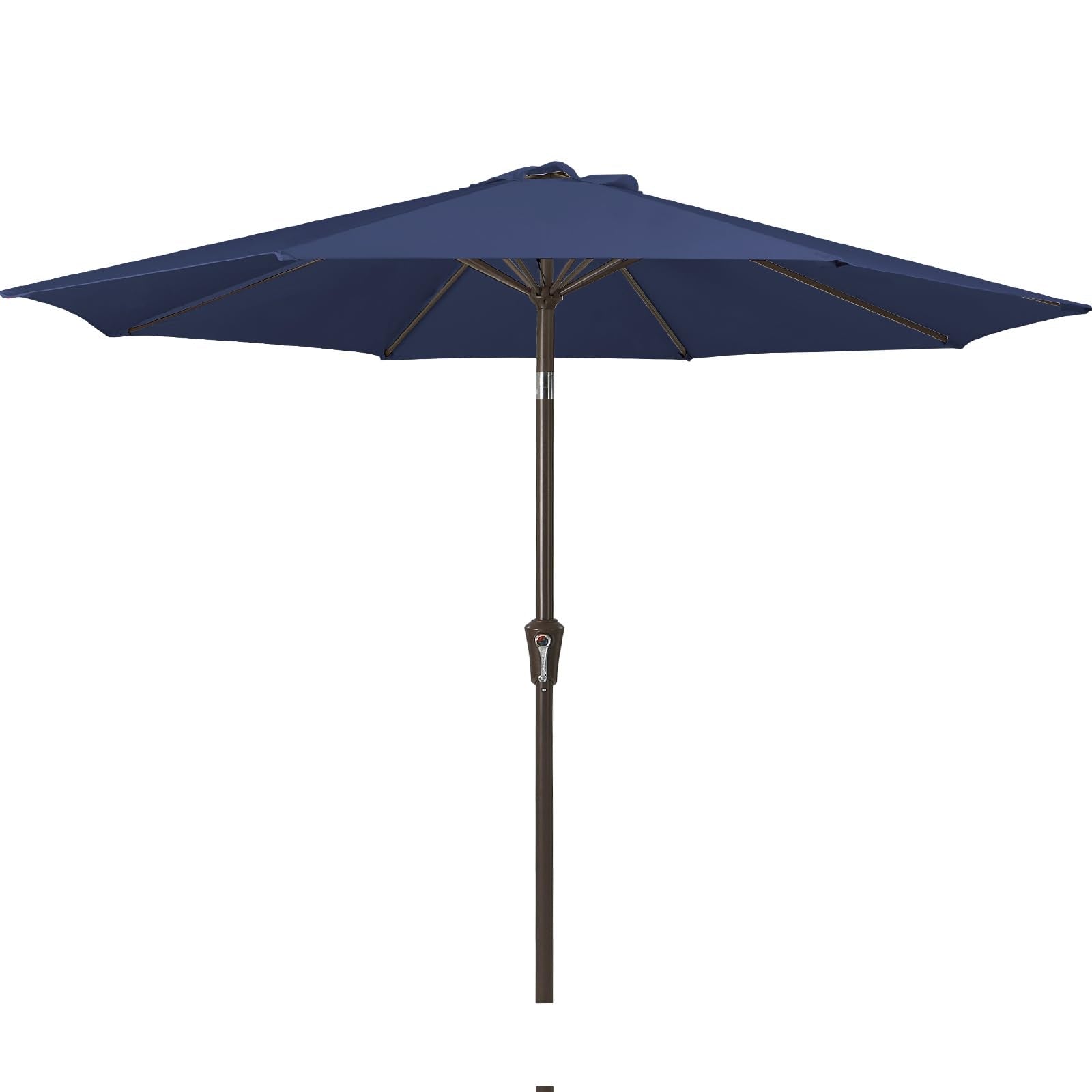 JEAREY 9FT Outdoor Patio Umbrella Outdoor Table Umbrella with Push Button Tilt and Crank, Market Umbrella 8 Sturdy Ribs UV Protection Waterproof for Garden, Deck, Backyard, Pool (Beige)