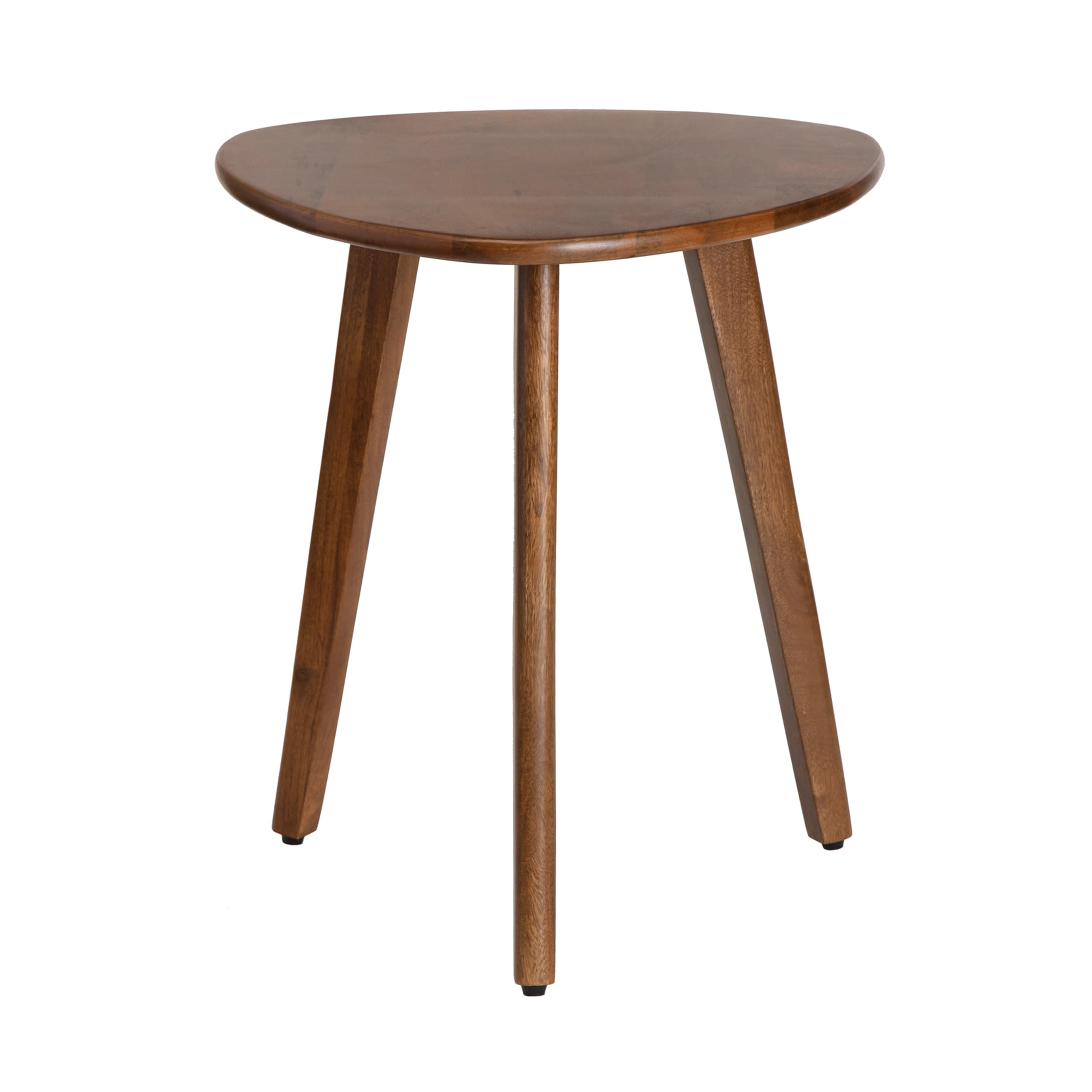 MH London Tri Pin Side Table I Handmade Natural Mango Wood, Naturally Moisture Resistant, Maintenance Free I 16" x 16" x 18" I Wandsworth, Walnut