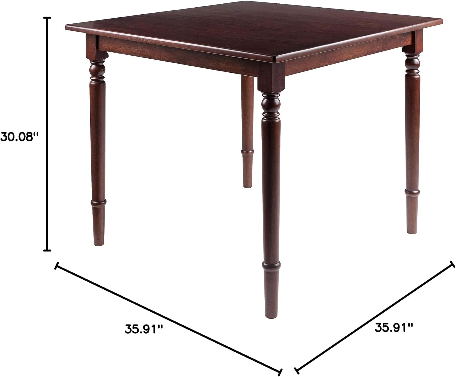 Ergode Mornay Dining Table - Elegant American Farmhouse Style, Walnut Finish